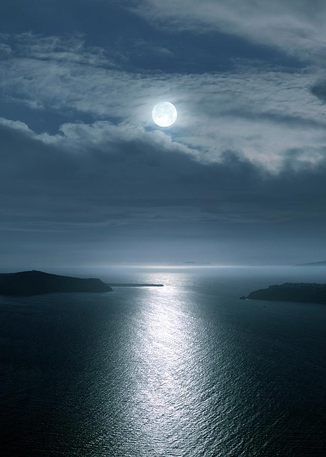 Full Moon Over The Sea #2 Photograph by Detlev Van Ravenswaay