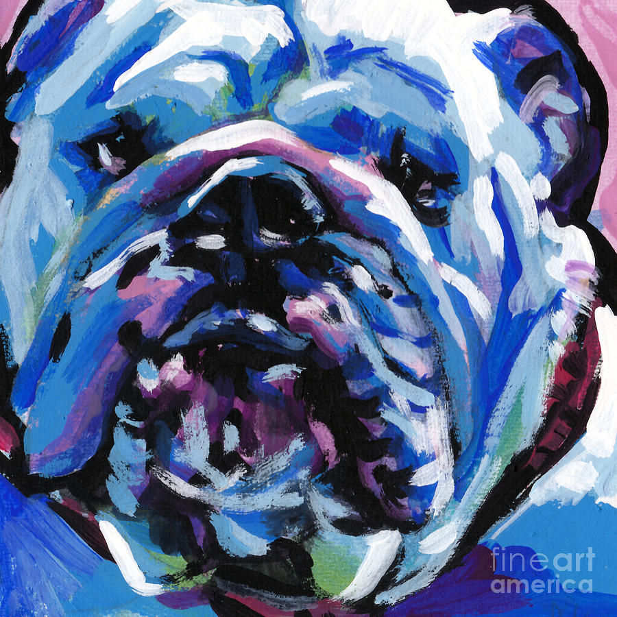 English Bulldog Painting - Full of Bull #2 by Lea S