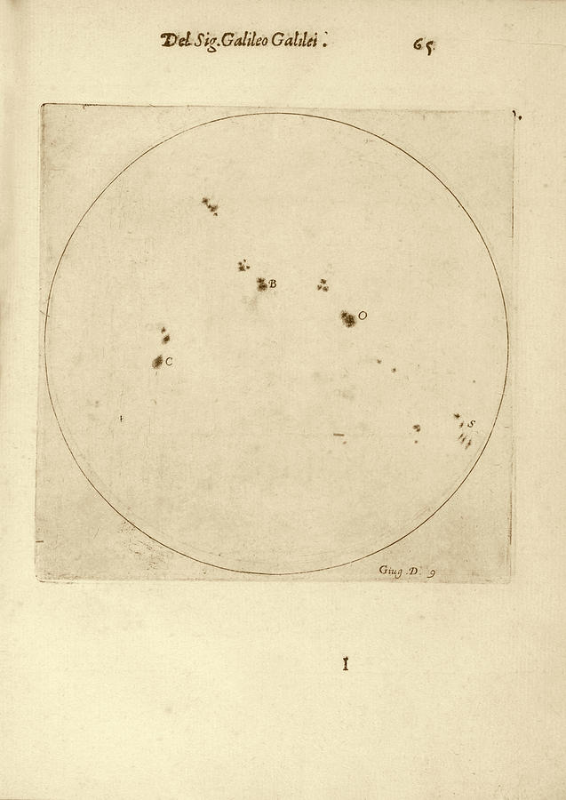 Book Photograph - Galileos Observation Of Sunspots #2 by Library Of Congress
