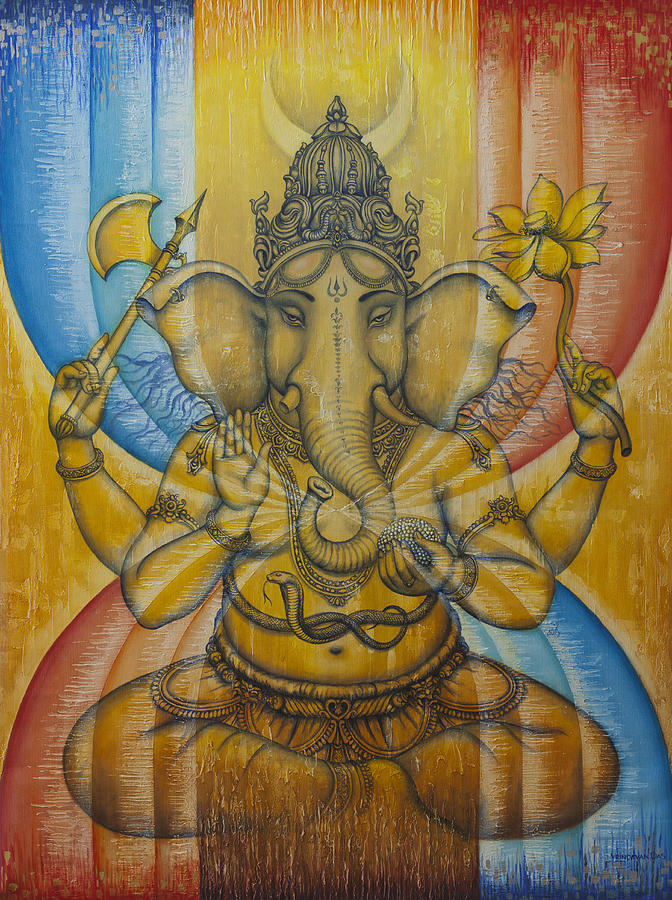 Ganesha  Painting by Vrindavan Das