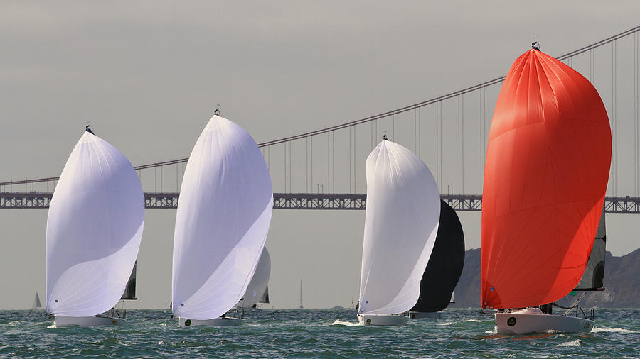 Gate Spinnakers #2 Photograph by Steven Lapkin
