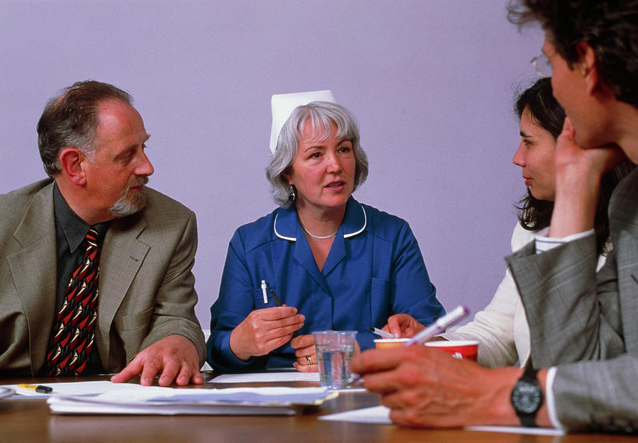 Gp Photograph - General Practice Staff Meeting #2 by Jim Varney/science Photo Library