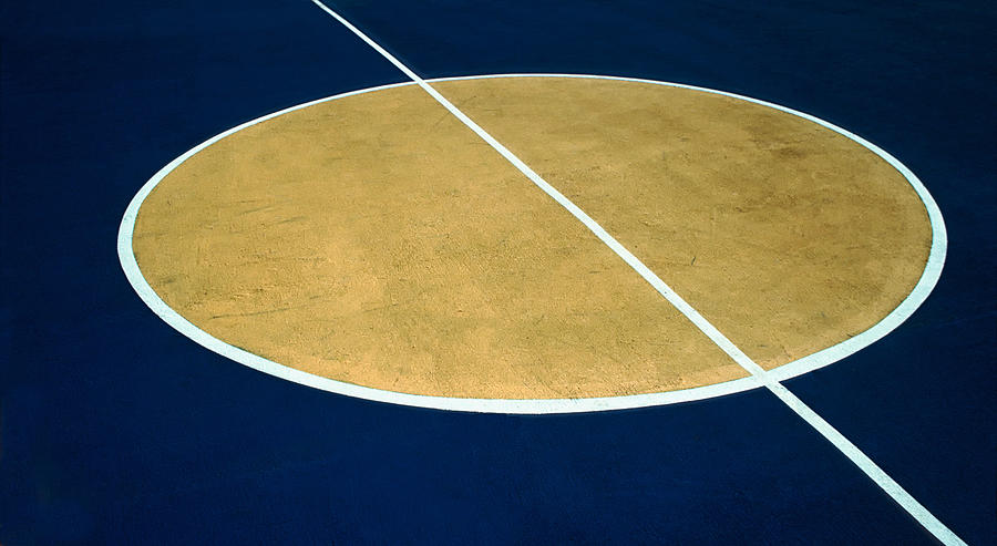 Geometry On The Basketball Court Photograph by Gary Slawsky