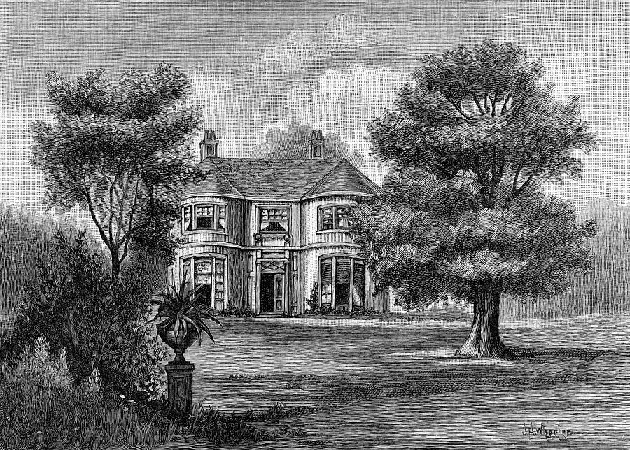 George Eliot (mary Ann Evans) Home Drawing by Mary Evans Picture Library