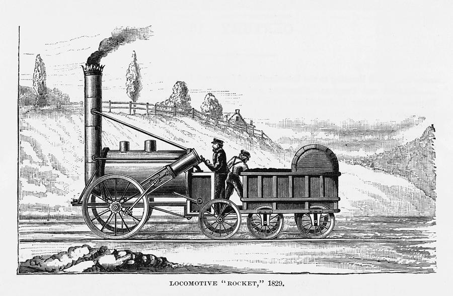 George Stephenson's Locomotive #2 Drawing by Mary Evans Picture Library ...