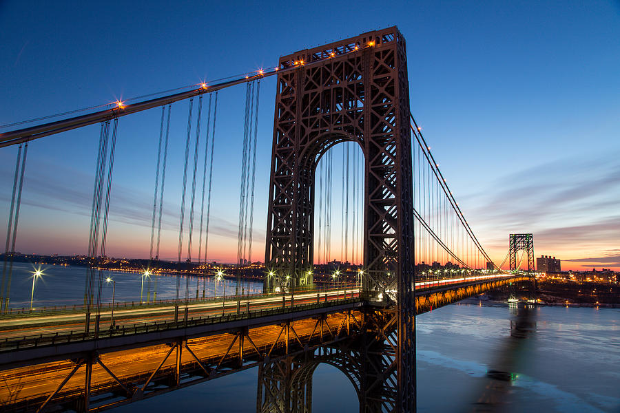 George Washington Bridge at Sunrise Photograph by Richard Temple - Fine ...