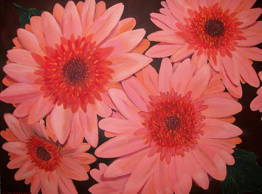 Gerber Daisies Painting by Sharon Duguay