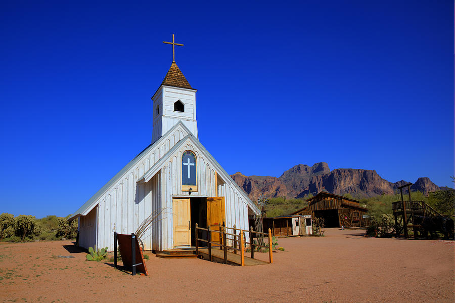 Arizona Landscape Photograph - Ghost Town Church #2 by Wendell Thompson