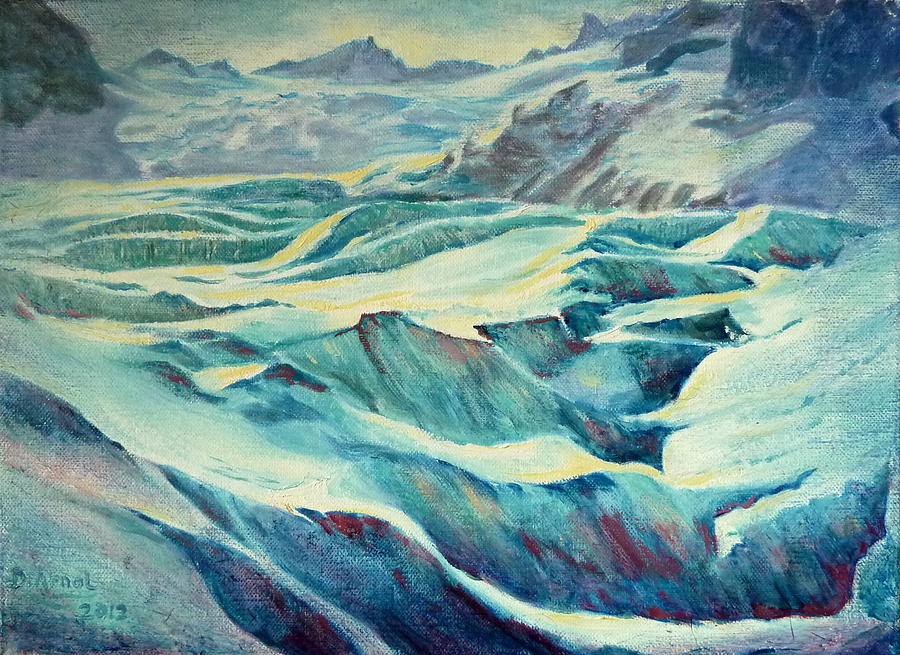 Glacier Painting - Giant Seracs #2 by Danielle Arnal