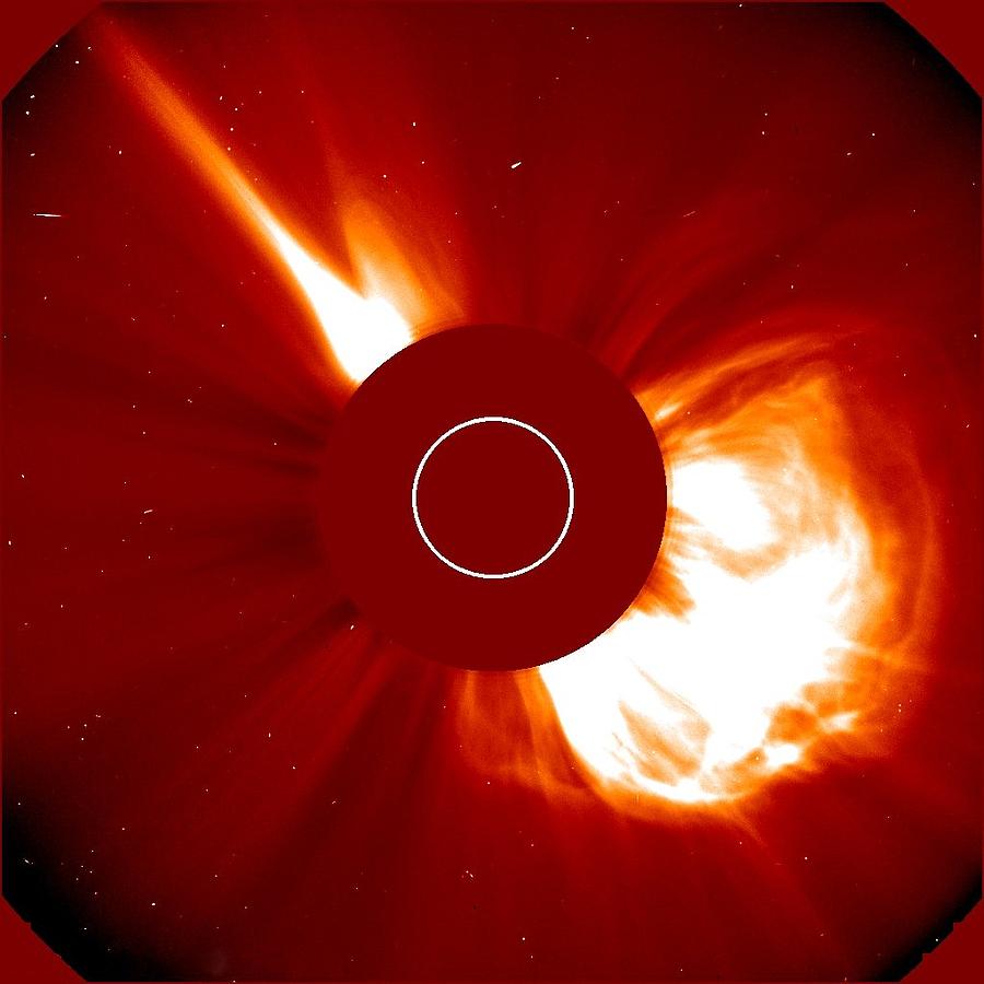 Giant solar flare, satellite image #2 Photograph by Science Photo Library