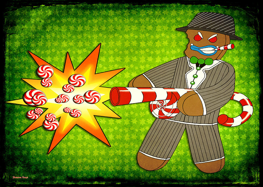 Gingerbread Gangster Digital Art by Shawna Rowe