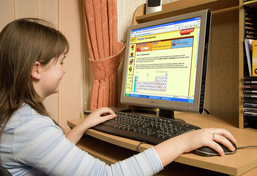 Girl Studying Online #2 Photograph by Paul Rapson/science Photo Library