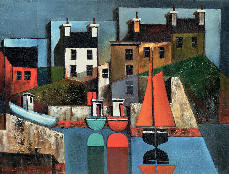 Glandore Harbour  West Cork #2 Painting by Val Byrne