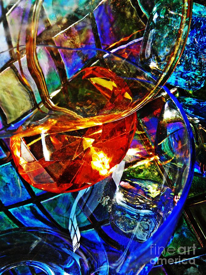 Glass Abstract 691 Photograph by Sarah Loft