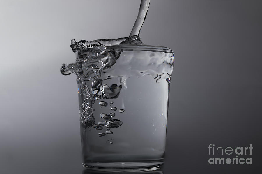 Black And White Photograph - Glass of water #2 by Mats Silvan