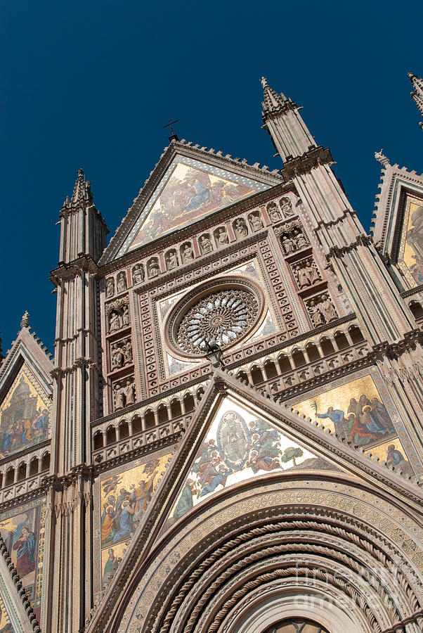 gold facade of Duomo di Orvieto Unvria #2 Photograph by Peter Noyce