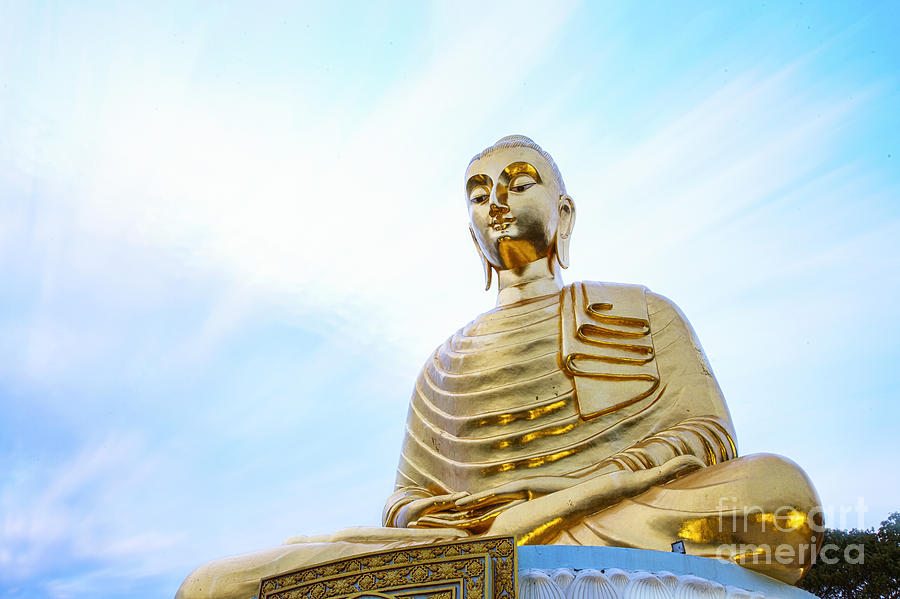 Buddha Photograph - Golden buddha #2 by Anek Suwannaphoom