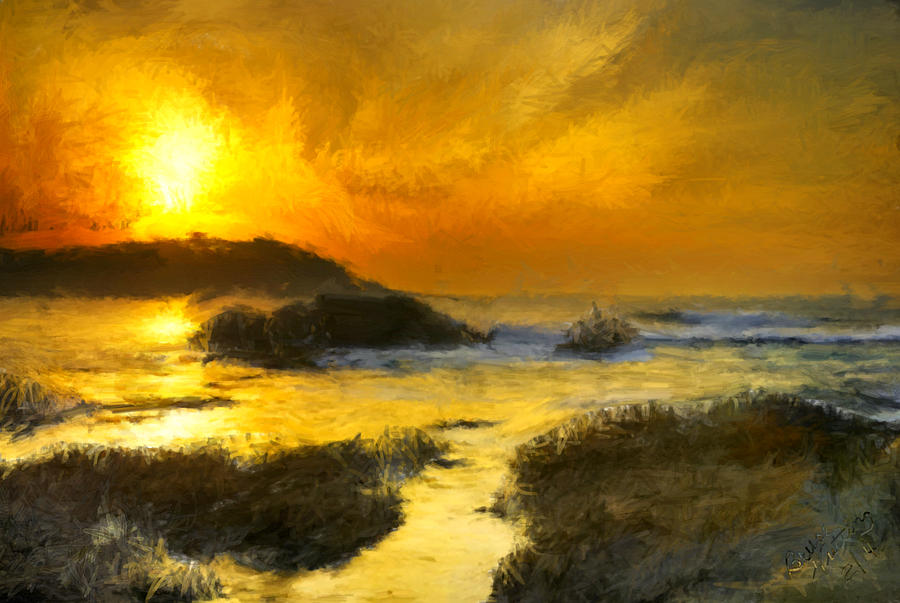 Golden Sky #2 Painting by Bruce Nutting