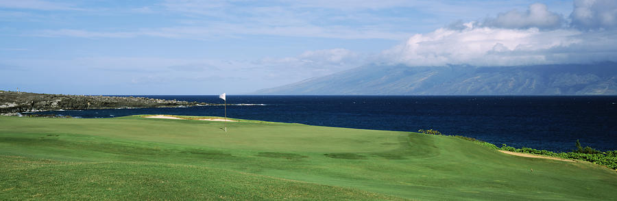 Golf Photograph - Golf Course At The Oceanside, Kapalua #2 by Panoramic Images