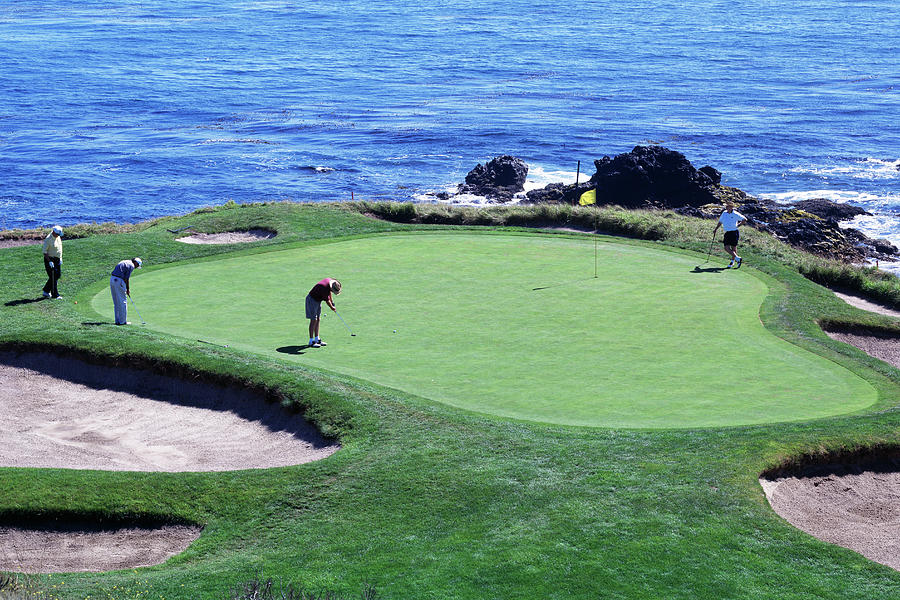 Golfers Pebble Beach, California, Usa #2 Photograph by Panoramic Images