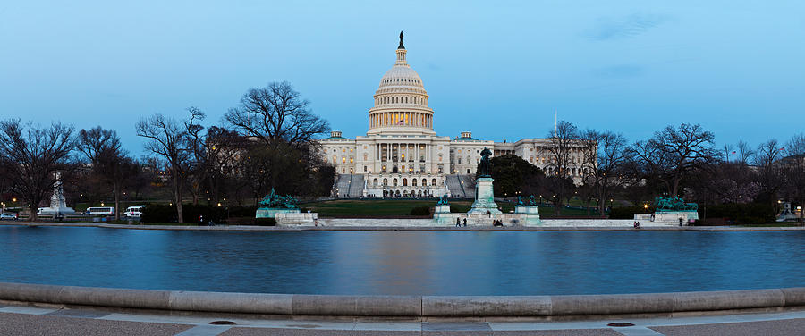 Government Building At Dusk, Capitol #2 Photograph by Panoramic Images