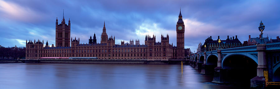 Big Ben Photograph - Government Building At The Waterfront #2 by Panoramic Images