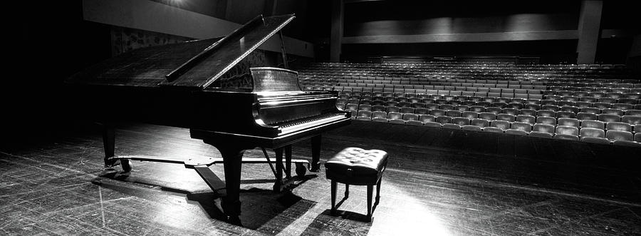 Grand Piano On A Concert Hall Stage #2 Photograph by Panoramic Images