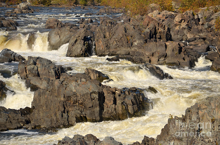 Nature Digital Art - Great Falls on Potomac River in Virginia #1 by Eva Kaufman