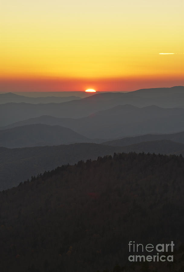 Sunset Photograph - Great Smokie Mountains National Park Sunset #2 by Dustin K Ryan
