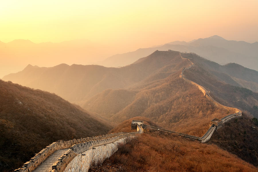 Great Wall morning #2 Photograph by Songquan Deng