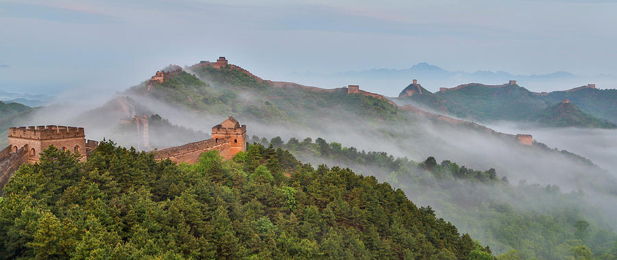 Chinese wall in the morning light - a Royalty Free Stock Photo