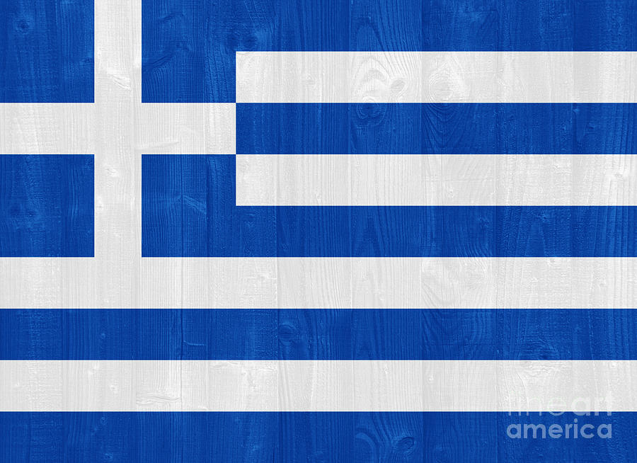 Greek Photograph - Greece flag #2 by Luis Alvarenga