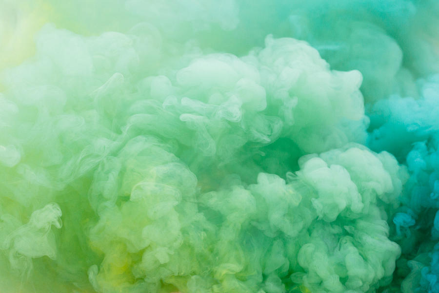 Green And Yellow Smoke #2 Photograph by Pink Pixel Photography