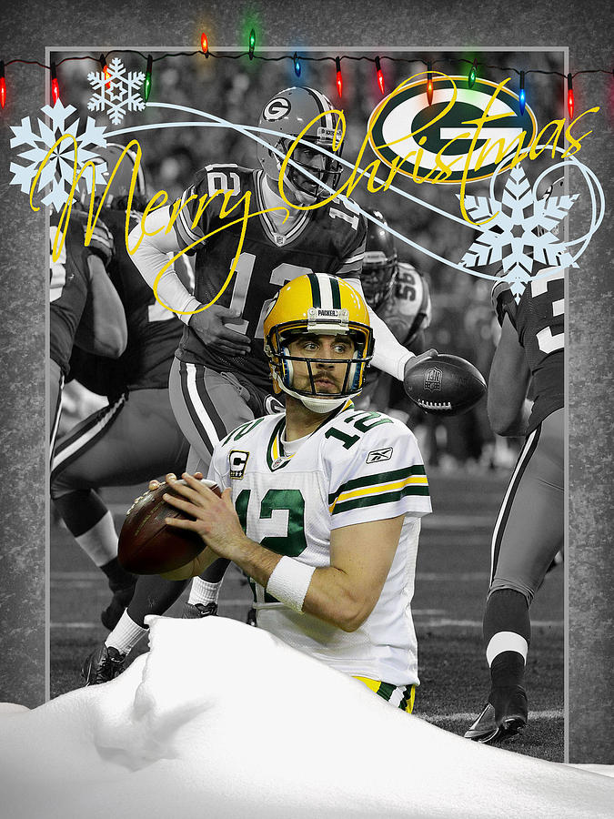 Green Bay Packers Santa Claus 2 Greeting Card by Joe Hamilton