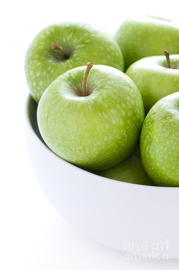 Apple Photograph - Green Granny Smith Apples #2 by Lee Avison