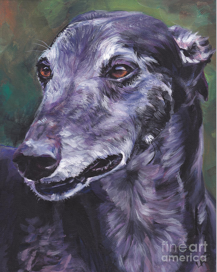 Greyhound #3 Painting by Lee Ann Shepard