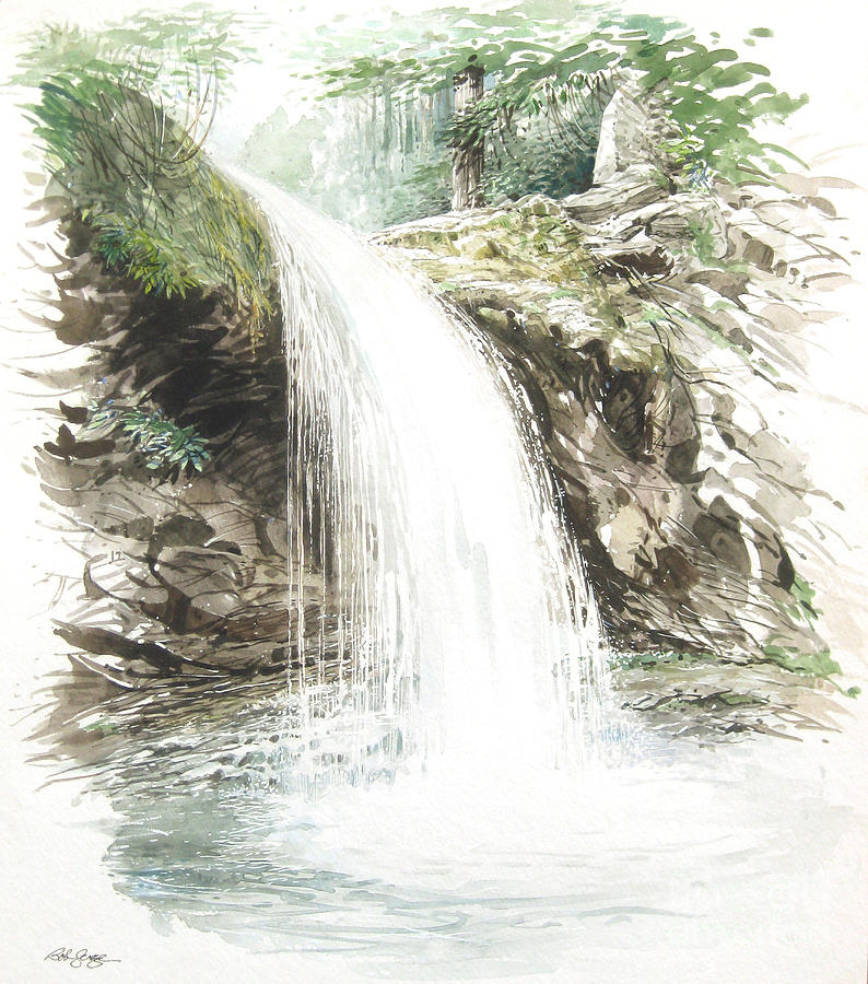 Grotto Falls Painting by Bob  George