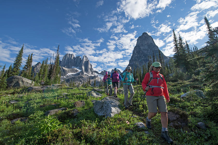 Group Of Women Hiking Together Photograph by Topher Donahue - Pixels