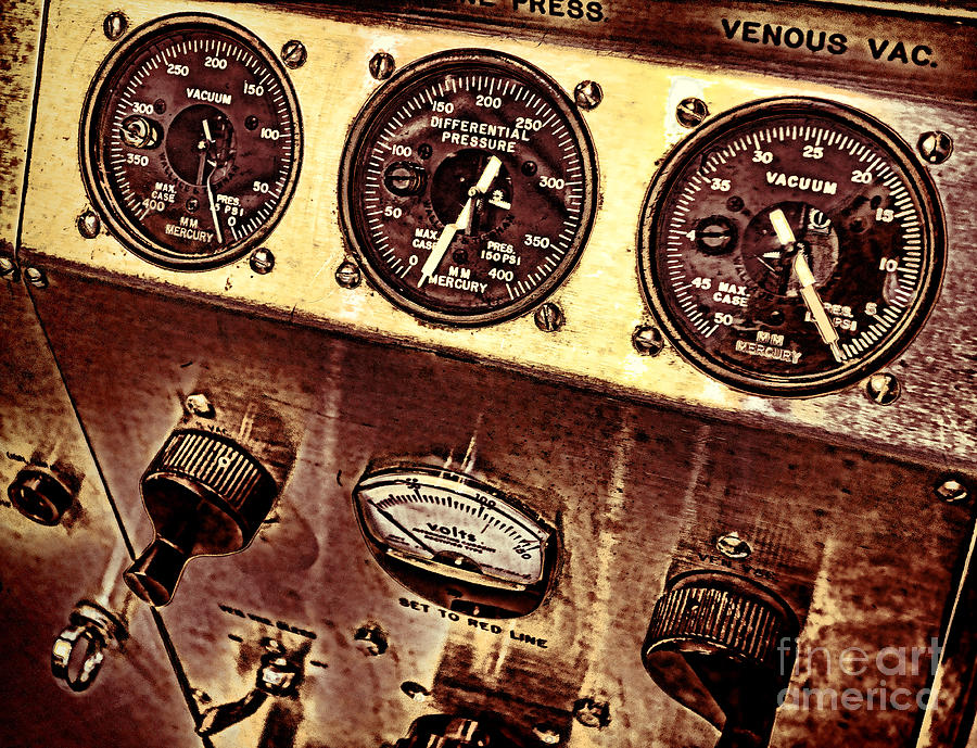 Device Photograph - Grunge Gauges  #2 by Olivier Le Queinec
