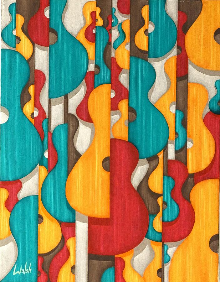 Guitar Painting - Guitars #2 by David Walsh