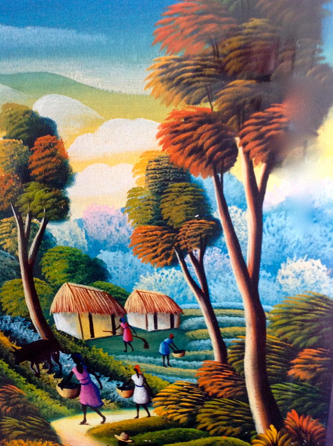 Haitian landscape Painting by Haitian artist | Fine Art America