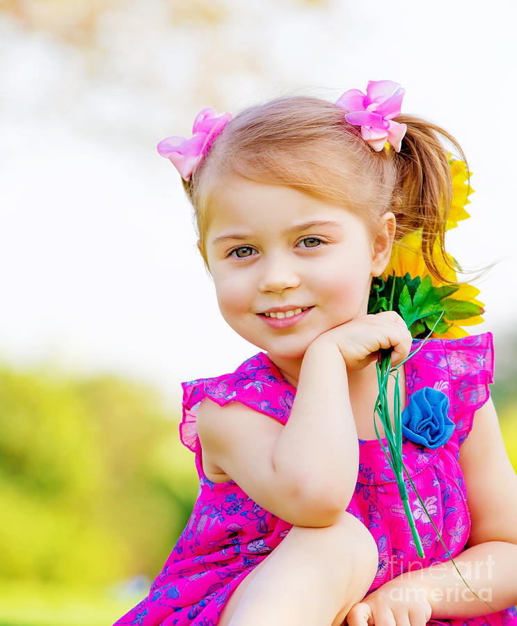 Happy baby girl Photograph by Anna Om - Fine Art America