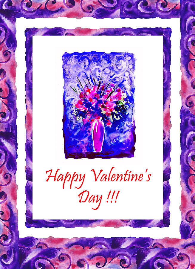 Happy Valentines Day #1 Painting by Irina Sztukowski