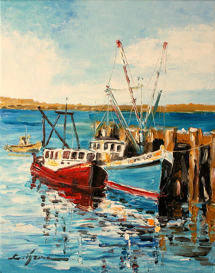 Harbour impression #2 Painting by Luke Karcz