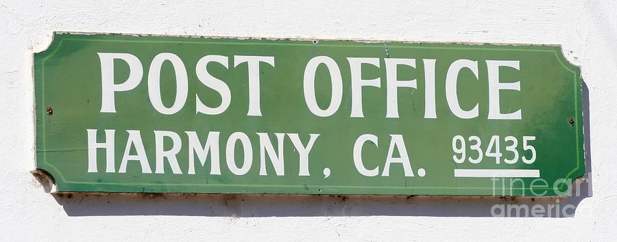 Harmony Post Office Sign Photograph by Tap On Photo