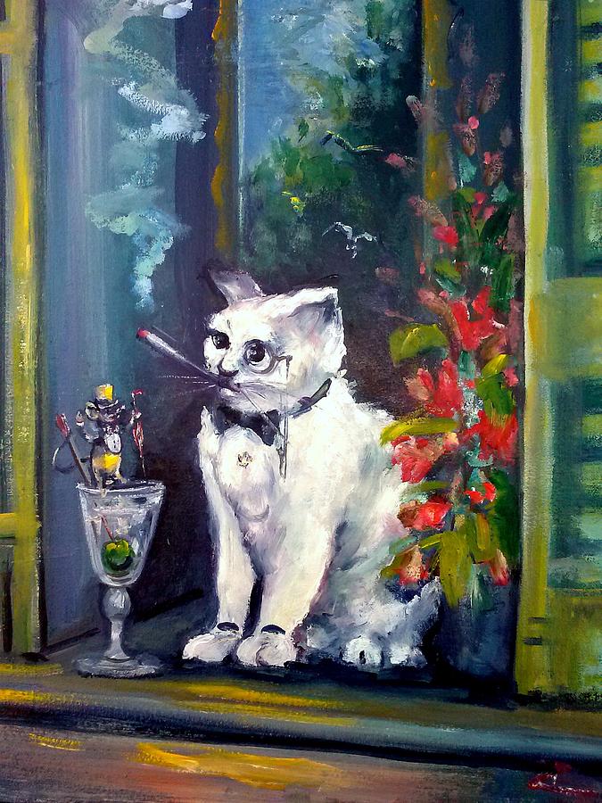 Harold The Cat #1 Painting by Philip Corley