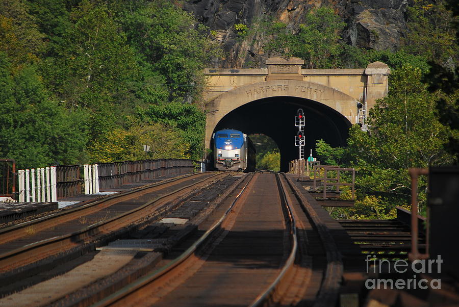 Harpers Ferry Amtrak Series 4 of 6 Photograph by Bob Sample