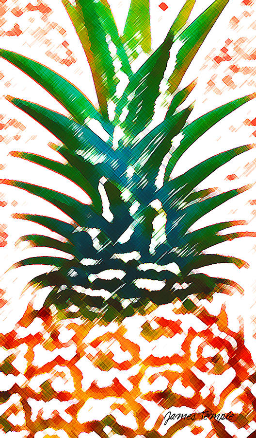 Hawaiian Pineapple #2 Digital Art by James Temple