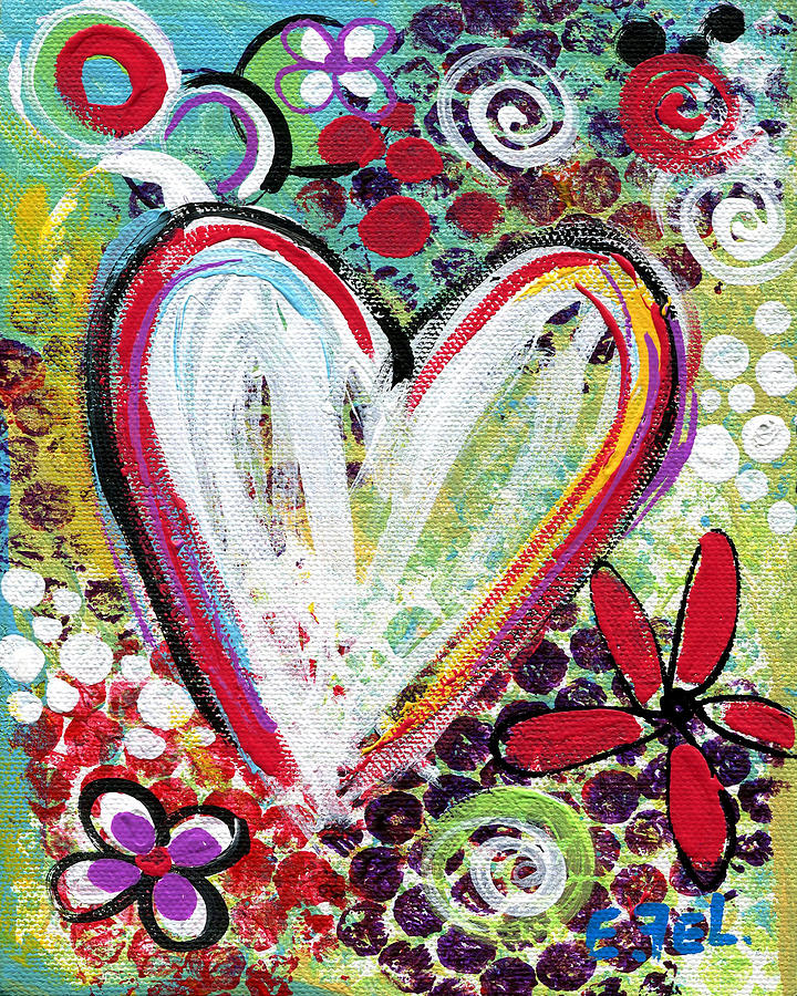 Heart Pop Art by Elena Feliciano