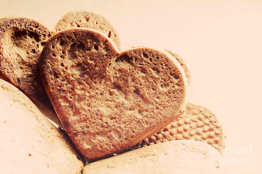 Cookie Photograph - Heart shaped gingerbread cookies #2 by Michal Bednarek